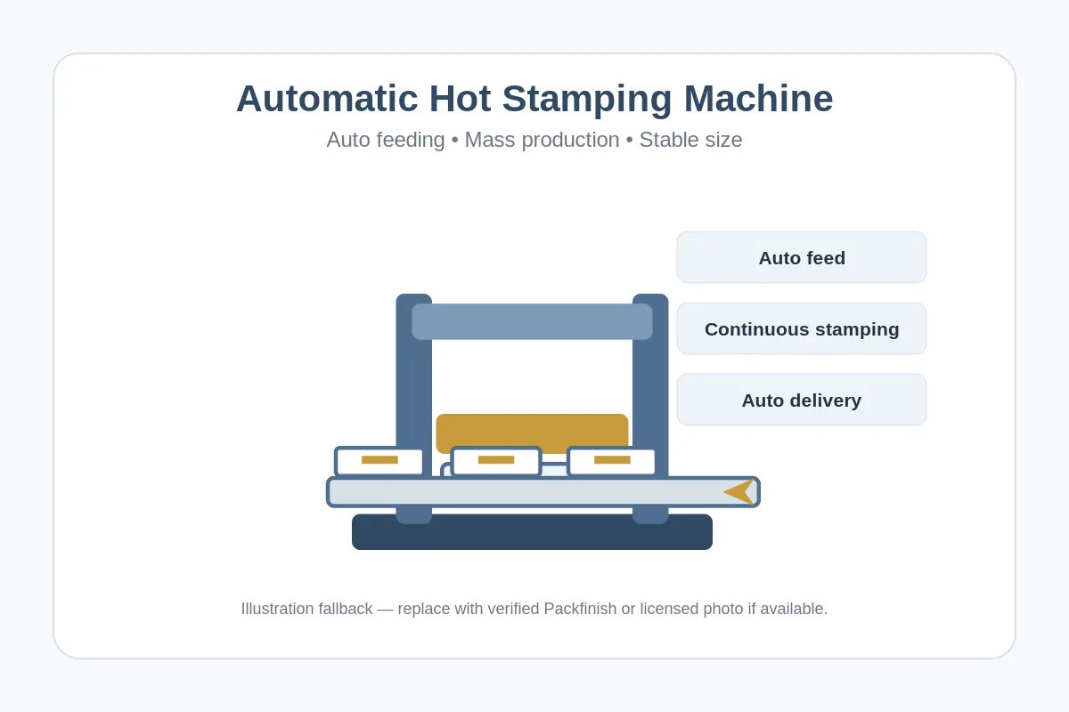 Automatic hot stamping machine for continuous mass production