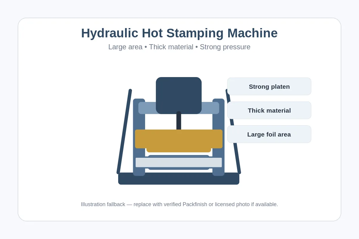 Hydraulic hot stamping machine for large area stamping and thick materials