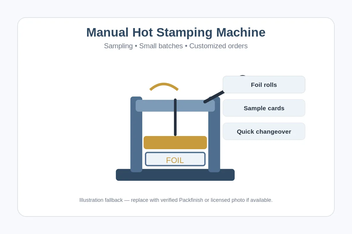 Manual hot stamping machine for sampling small batch and customized products