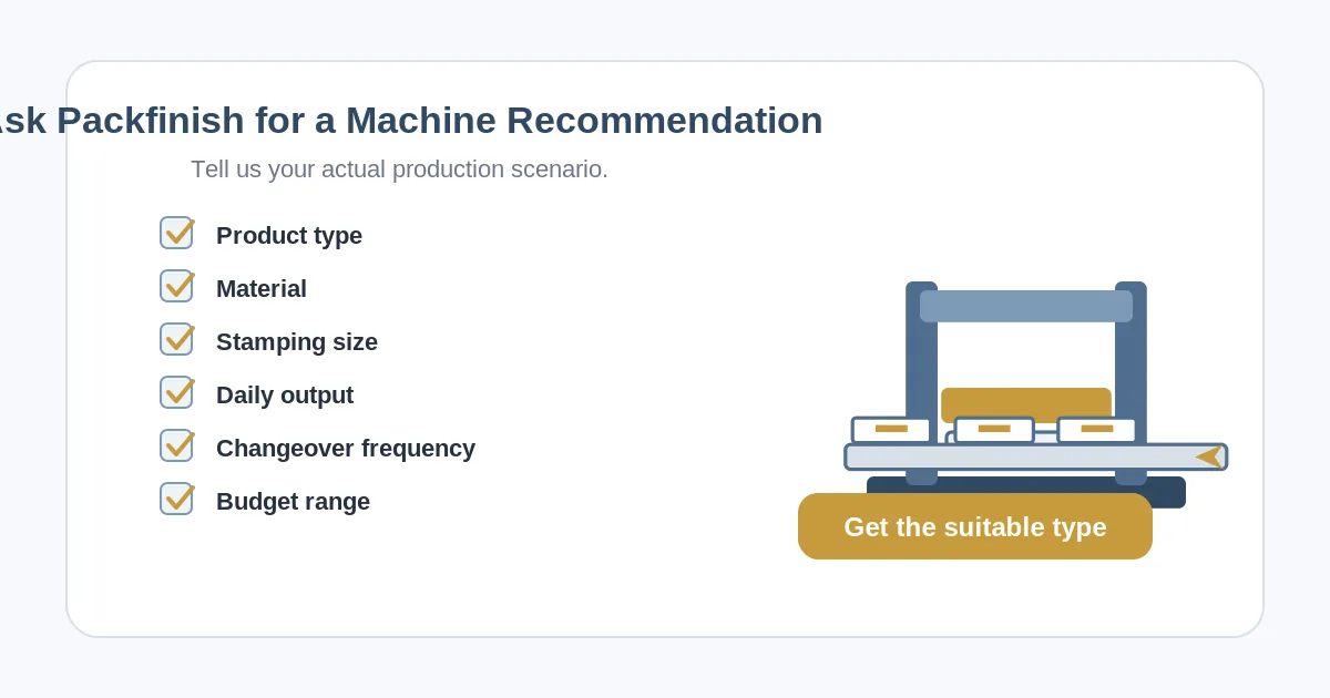 PackFinish recommends suitable hot stamping machine based on production scenario